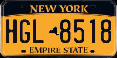 NY license plate HGL8518