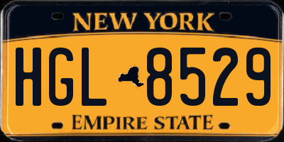 NY license plate HGL8529