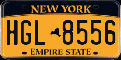 NY license plate HGL8556