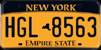 NY license plate HGL8563