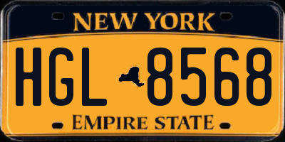 NY license plate HGL8568