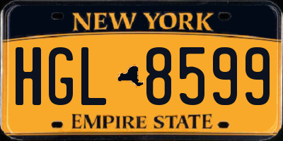 NY license plate HGL8599