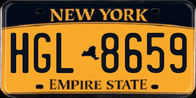 NY license plate HGL8659