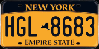 NY license plate HGL8683