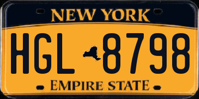 NY license plate HGL8798