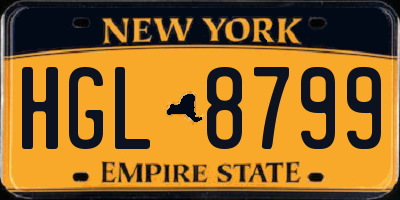 NY license plate HGL8799