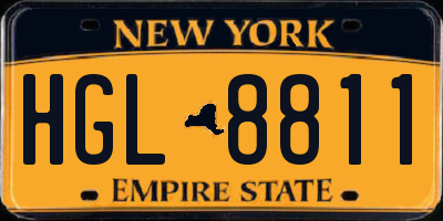 NY license plate HGL8811