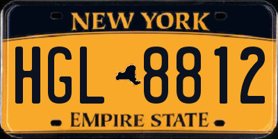 NY license plate HGL8812