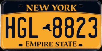 NY license plate HGL8823