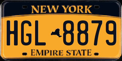 NY license plate HGL8879