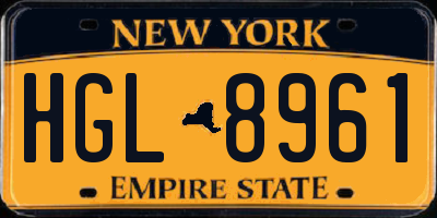 NY license plate HGL8961