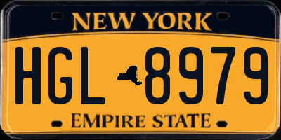 NY license plate HGL8979