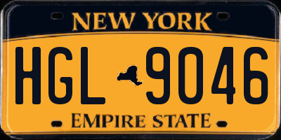 NY license plate HGL9046
