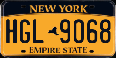 NY license plate HGL9068
