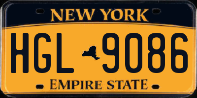NY license plate HGL9086