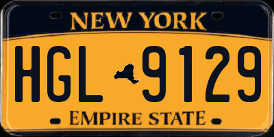 NY license plate HGL9129
