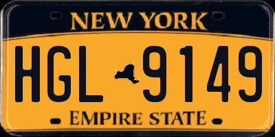 NY license plate HGL9149