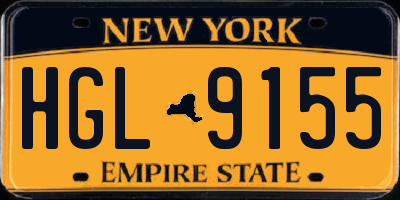 NY license plate HGL9155