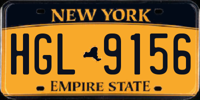 NY license plate HGL9156