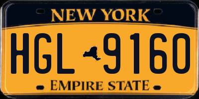NY license plate HGL9160
