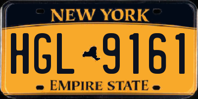 NY license plate HGL9161
