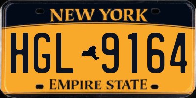 NY license plate HGL9164