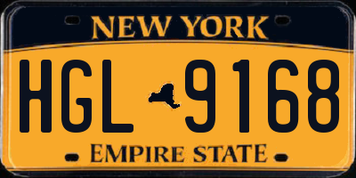 NY license plate HGL9168