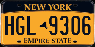 NY license plate HGL9306