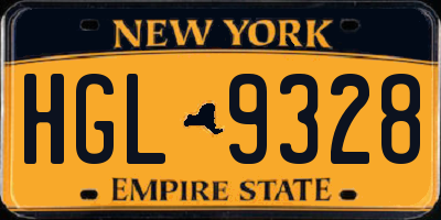 NY license plate HGL9328