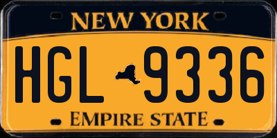 NY license plate HGL9336