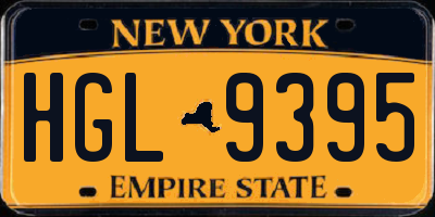 NY license plate HGL9395