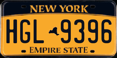 NY license plate HGL9396
