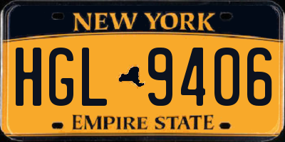 NY license plate HGL9406