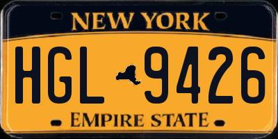 NY license plate HGL9426