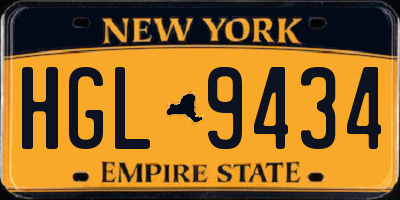 NY license plate HGL9434