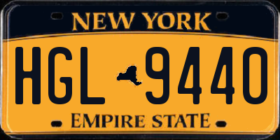 NY license plate HGL9440
