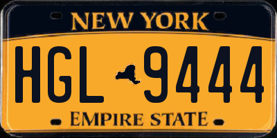 NY license plate HGL9444