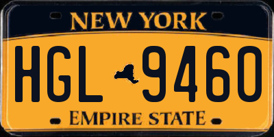 NY license plate HGL9460