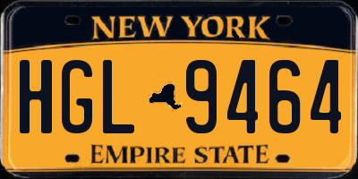 NY license plate HGL9464
