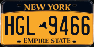 NY license plate HGL9466