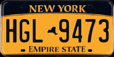 NY license plate HGL9473