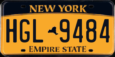 NY license plate HGL9484