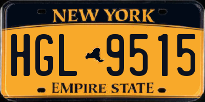 NY license plate HGL9515