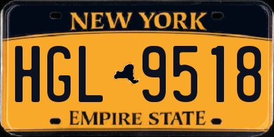 NY license plate HGL9518