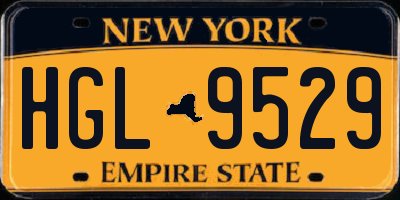 NY license plate HGL9529