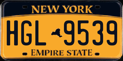 NY license plate HGL9539