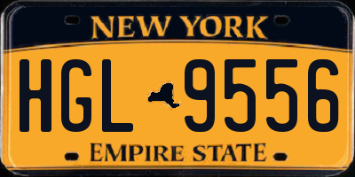 NY license plate HGL9556