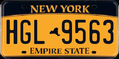 NY license plate HGL9563