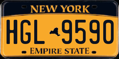 NY license plate HGL9590