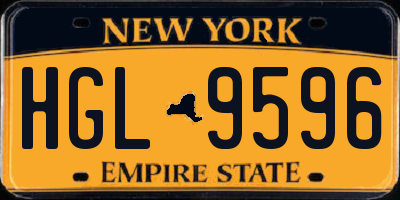 NY license plate HGL9596